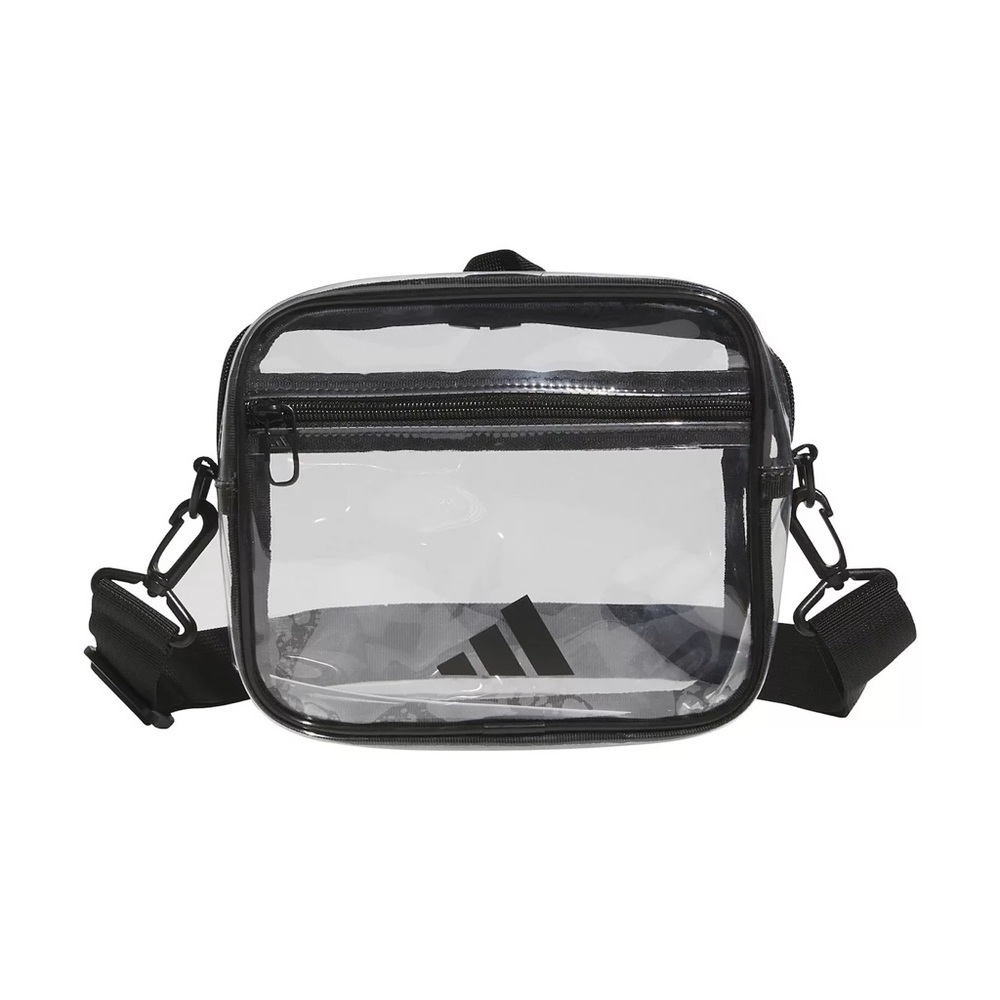 adidas Clear Crossbody Belt Bag with Black Trim